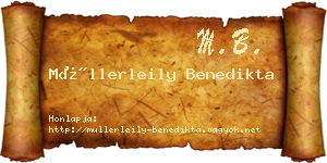 Müllerleily Benedikta névjegykártya